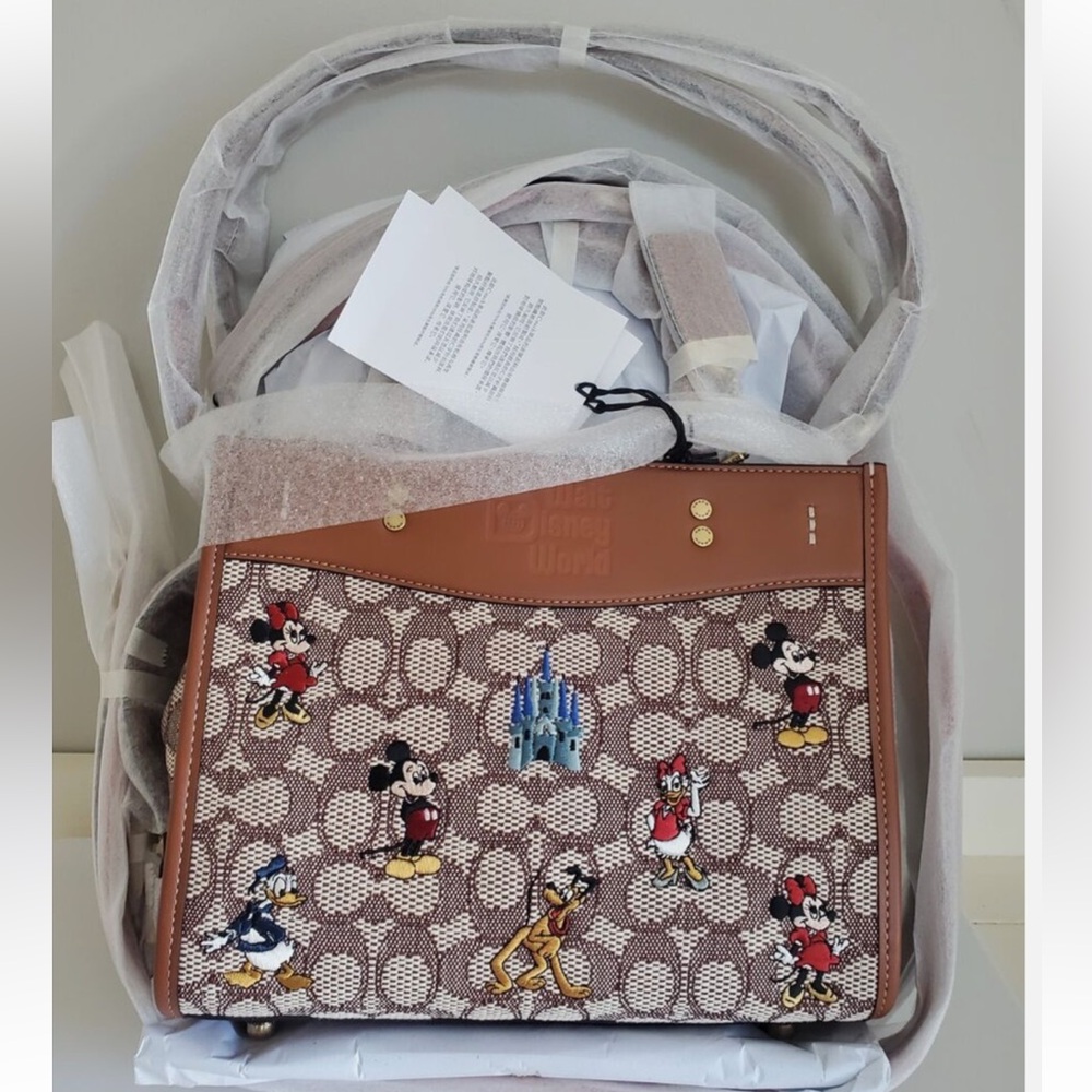 Disney x Coach Rogue Signature Textile Jacquard w/Mickey Mouse and Friends - Picture 3 of 5